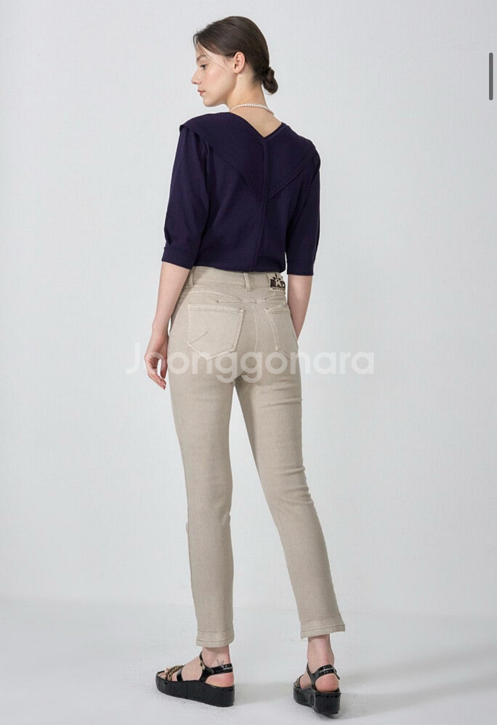 23 한섬 마인 스텝 헴 데님 팬츠 랑방 타임 sjsj--1