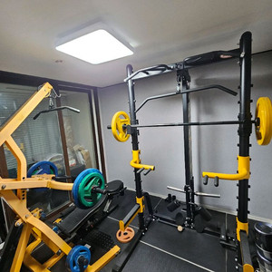 홈짐 파워텍 파워랙 봉 원판150kg 바닥 일괄 20만