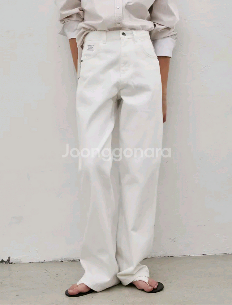 으음키임 시그니처 세미 와이드 데님 팬츠 M--2