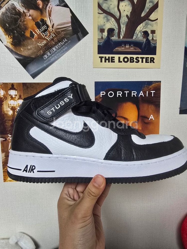 나이키 X 스투시 에어포스 07 미드 SP 블랙 &라이--1