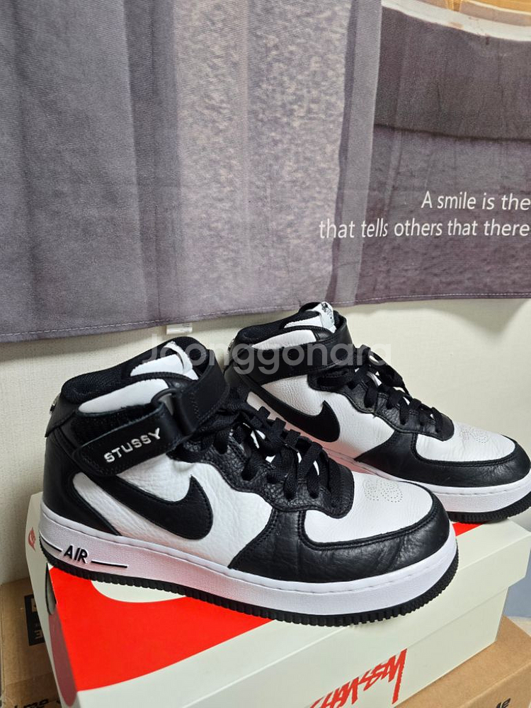 나이키 X 스투시 에어포스 07 미드 SP 블랙 &라이--2