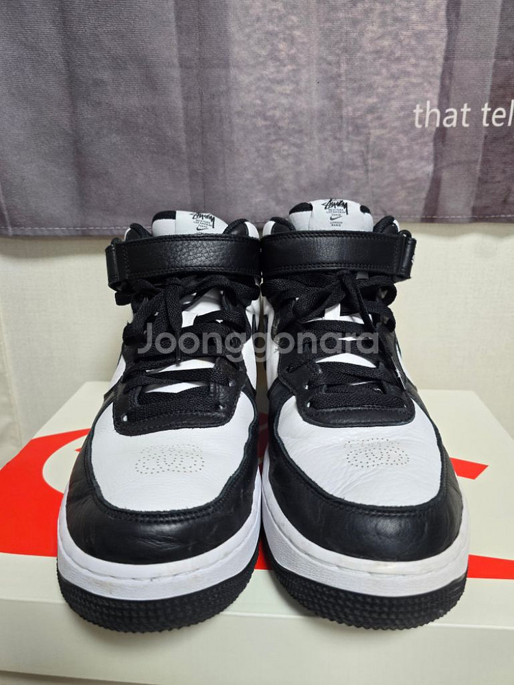 나이키 X 스투시 에어포스 07 미드 SP 블랙 &라이--3