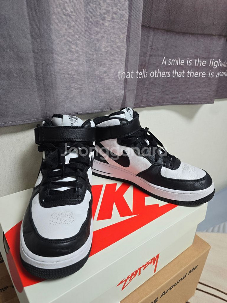 나이키 X 스투시 에어포스 07 미드 SP 블랙 &라이--5