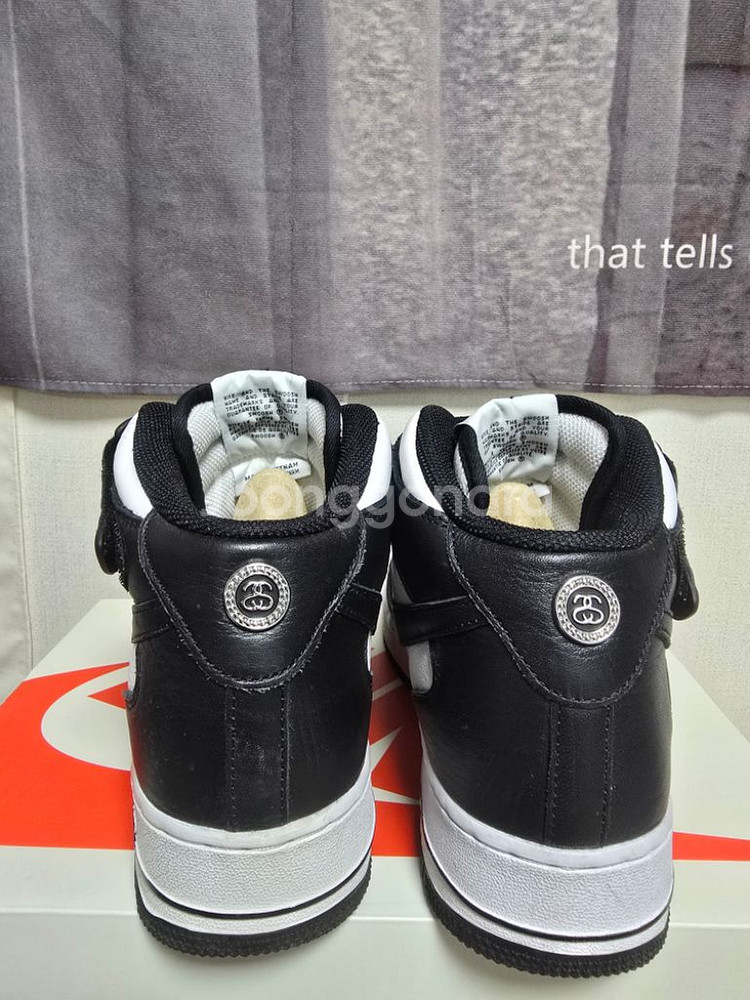 나이키 X 스투시 에어포스 07 미드 SP 블랙 &라이--7