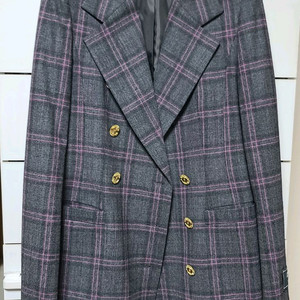 (새상품)모조에스핀 체크 더블버튼 자켓