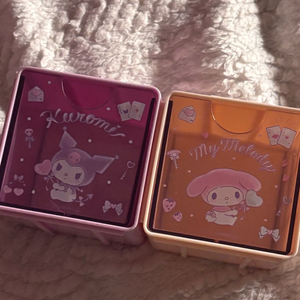 일괄 산리오 마이멜로디 쿠로미 큐브 수납함 2p 세트