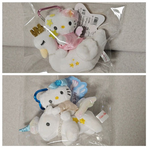 백조키티 유니콘키티 인형키링 2개 일괄