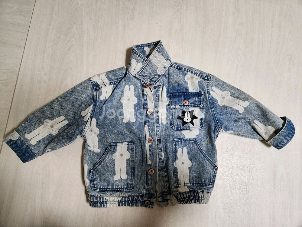 리미떼두두 래빗 퍼 데님 자켓--0