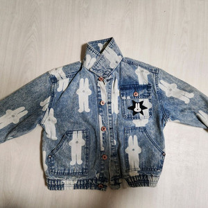 리미떼두두 래빗 퍼 데님 자켓