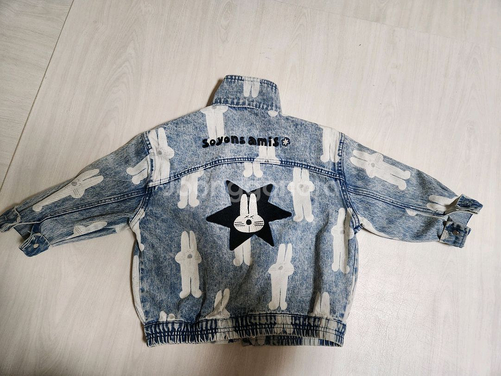 리미떼두두 래빗 퍼 데님 자켓--1