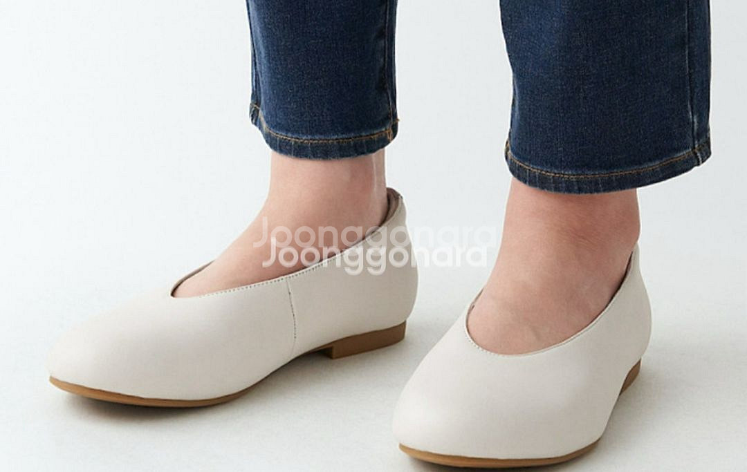 무인양품MUJI가죽 •플랫 슈즈--5