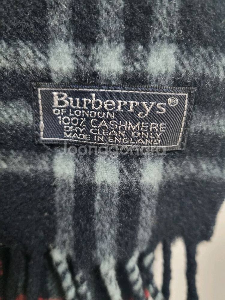 정품 버버리 네이비 캐시미어 머플러 목도리--1