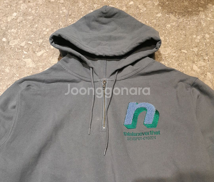 디스이즈네버댓 하프집업 후드 (L)--2