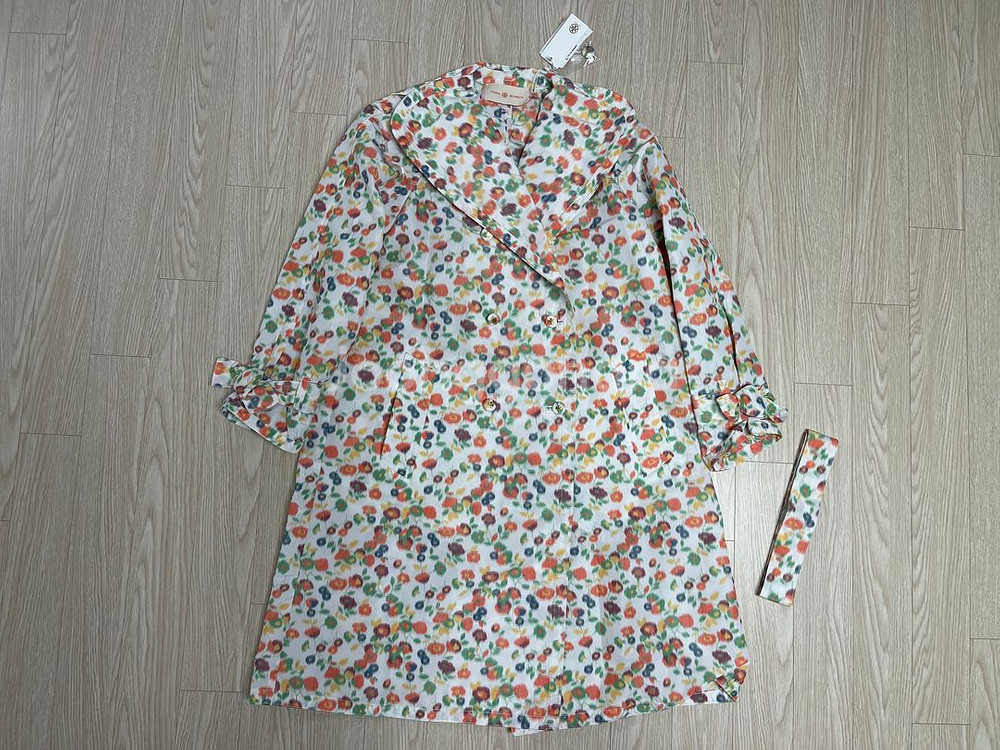 토리버치 런웨이 태피터 트렌치 코트 TORY BURCH--0