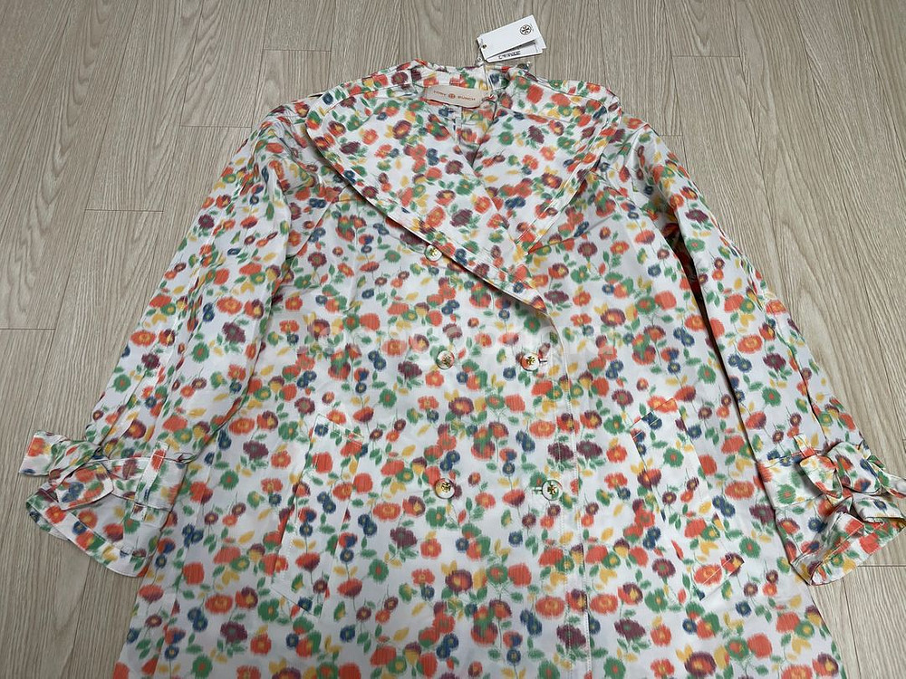 토리버치 런웨이 태피터 트렌치 코트 TORY BURCH--2