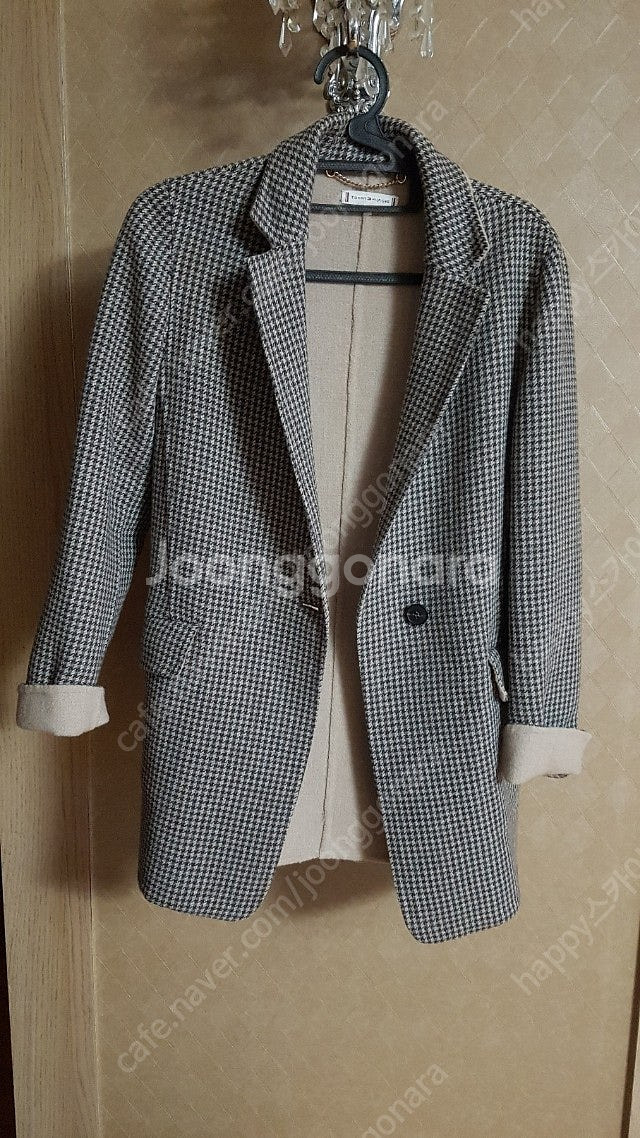 타미힐피거 울혼방 컴포트 체크자켓--4