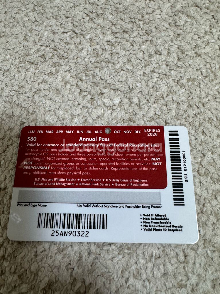 미국 국립공원 연간 패스 애뉴얼패스 2026년 9월--1