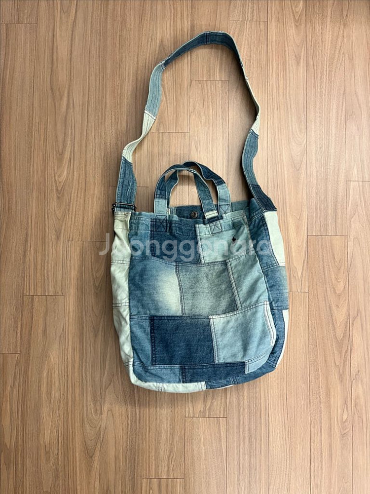 폴로 데님 패치워크 토트백--0
