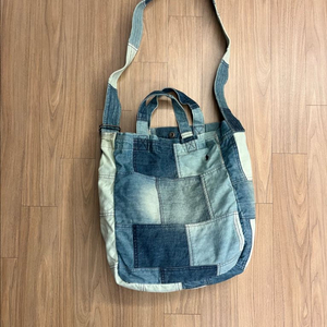 폴로 데님 패치워크 토트백