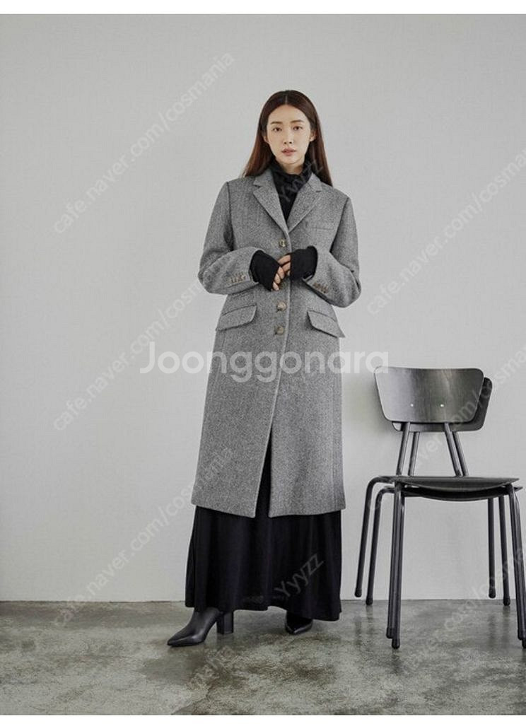 차정원 씨엘제로클로즈 헤링본 싱글 코트--0