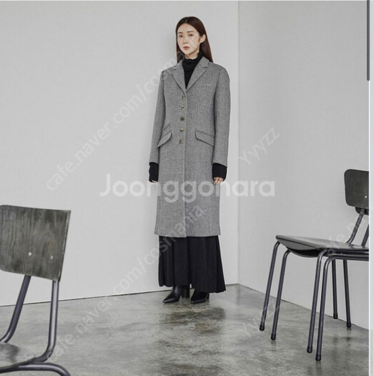 차정원 씨엘제로클로즈 헤링본 싱글 코트--1