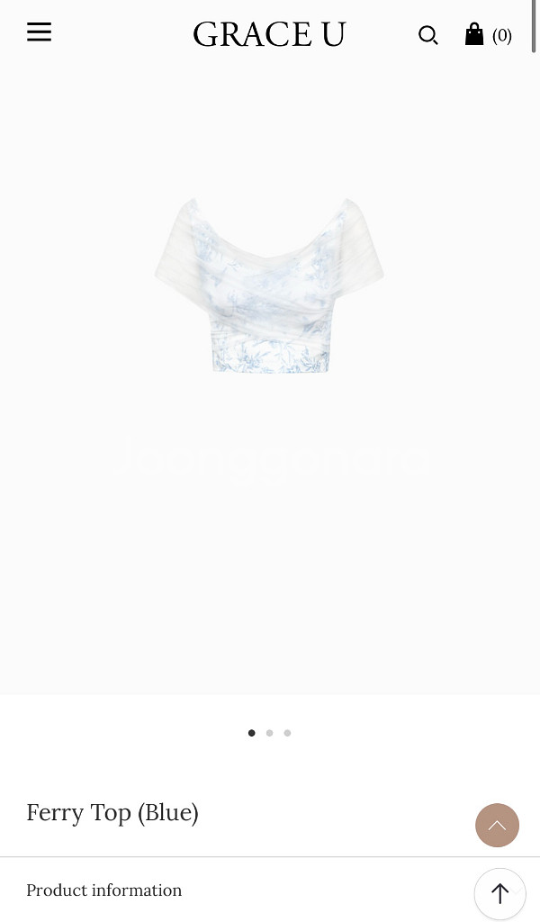 그레이스유 오프숄더 페리 탑 상의--1