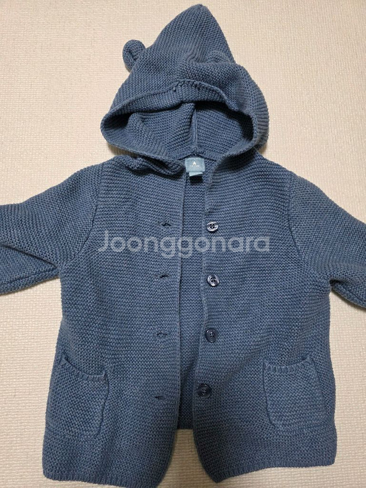 베이비갭 니트 후드 가디건 18-24m (반택 포함)--1