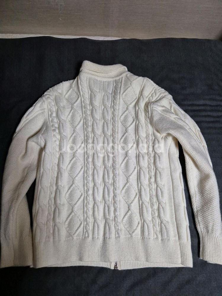 [미사용품] 카라 케이블 니트 집업--2