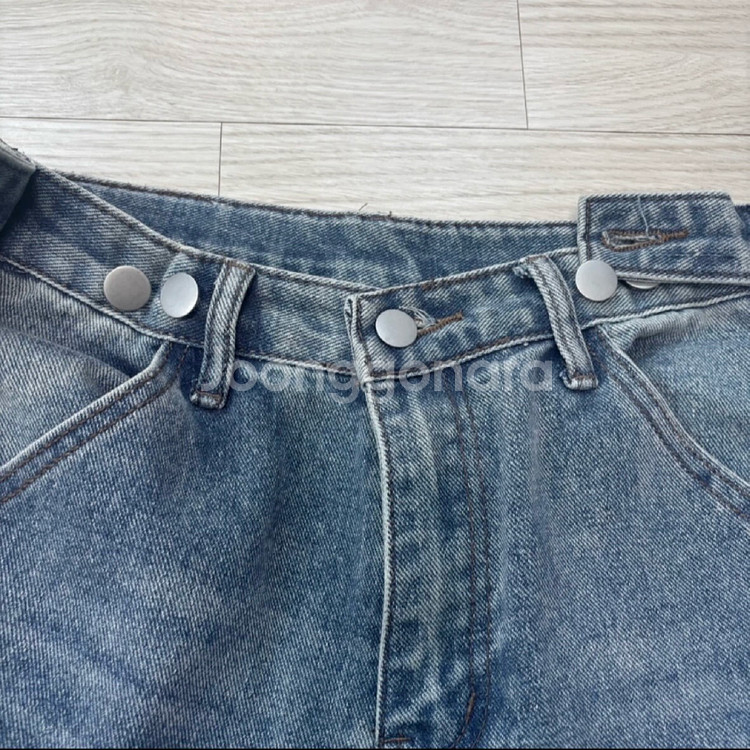 빈티지 워싱 데님 카고 와이드 팬츠 S--2