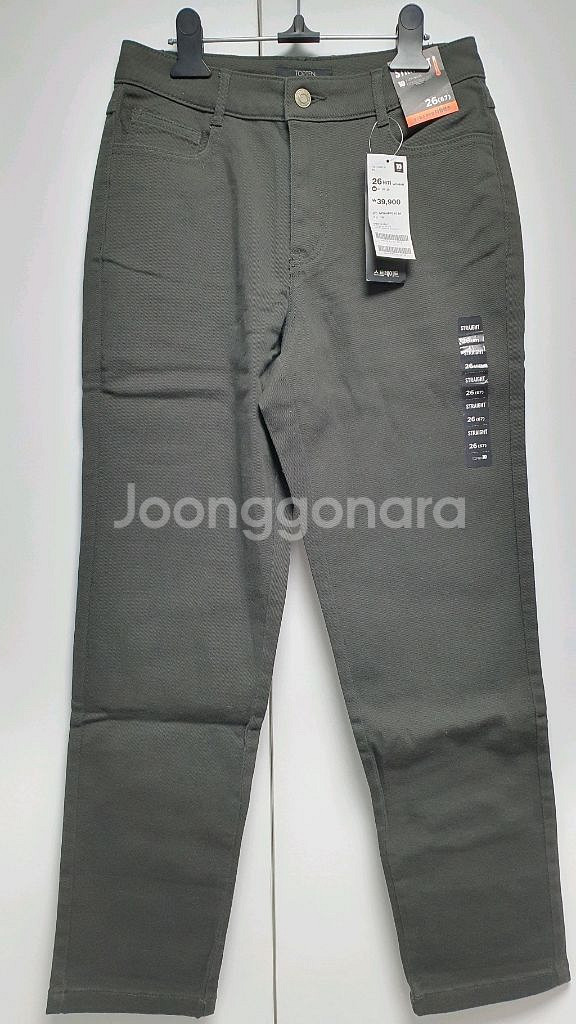 탑텐 기모 스트레이트 팬츠 그레이 26사이즈--0