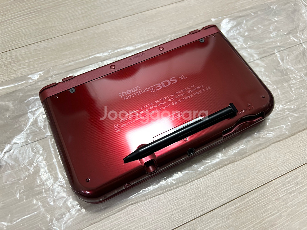 (S급)new 3ds xl 레드 풀박스+충전기+포켓몬--2