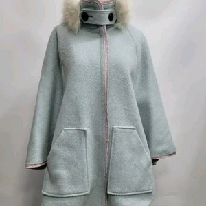 DeWL 듀엘 울 털카라 망토 코트 / 여 85 F