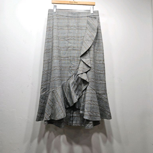 주크 체크무늬 프릴 치마 66