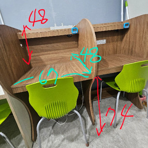 독서실 책상&의자&책장 세트