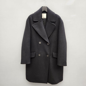 톰보이 블랙 더블 코트