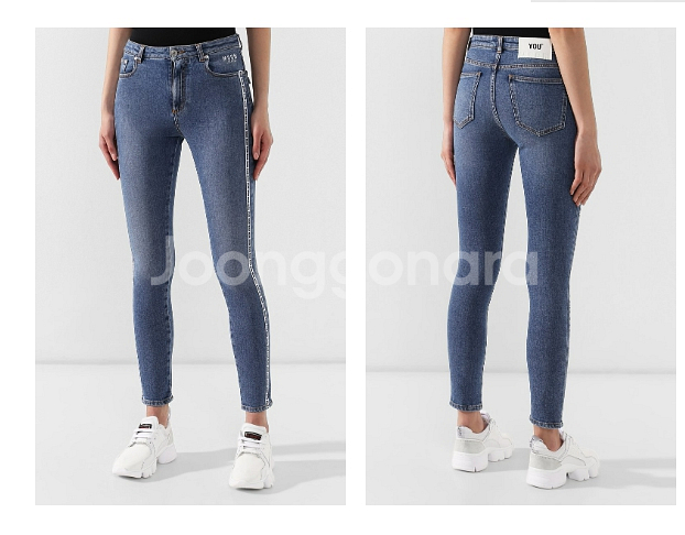 엠에스지엠 MSGM 레터링라인 제깅스 데님 팬츠 55정--1