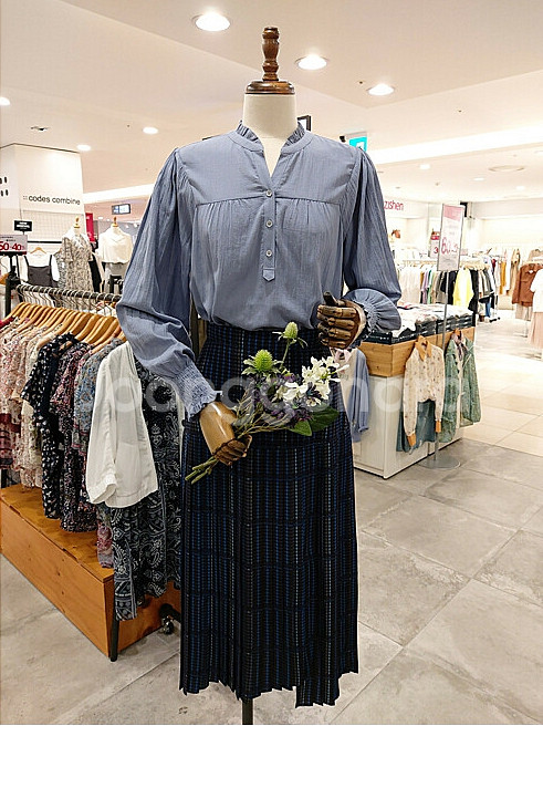 써스데이 아일랜드 체크 플리츠 스커트 s사이즈--1