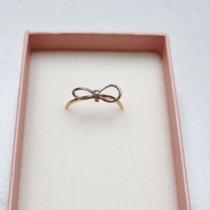 14k리본 반지16호 핑크골드