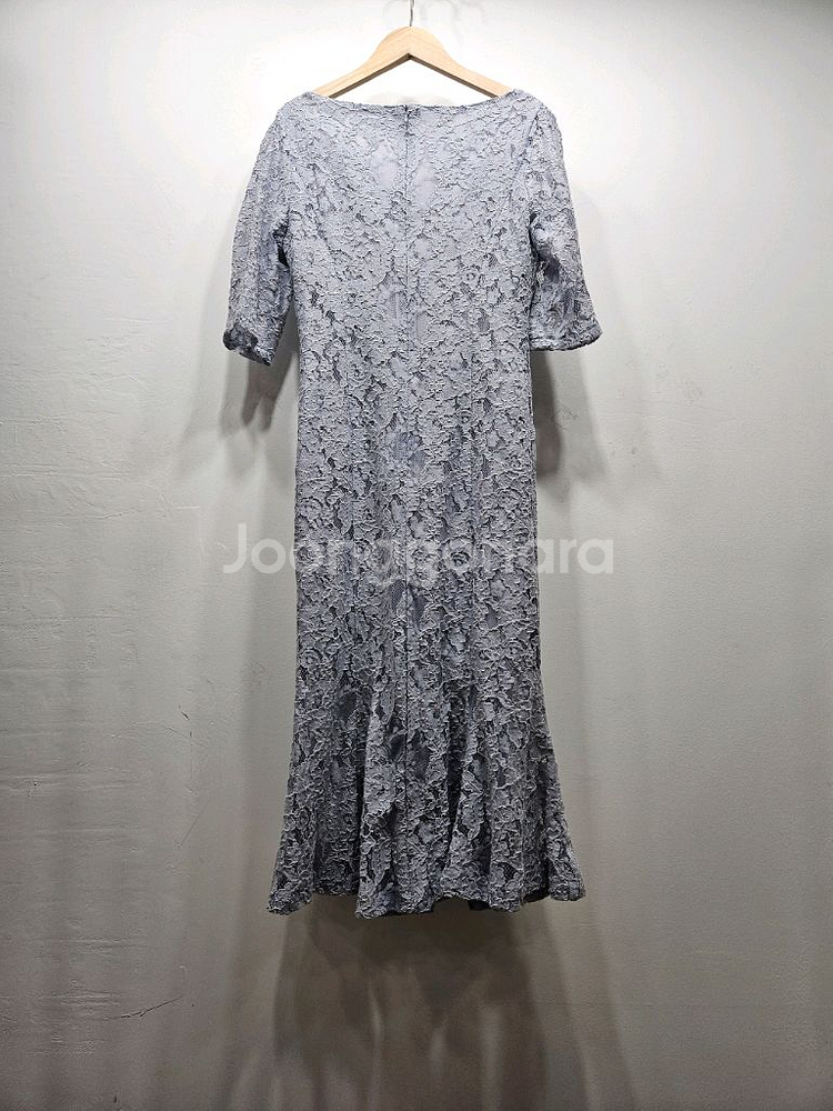 루코루코 레이스 롱원피스 블루그레이--7
