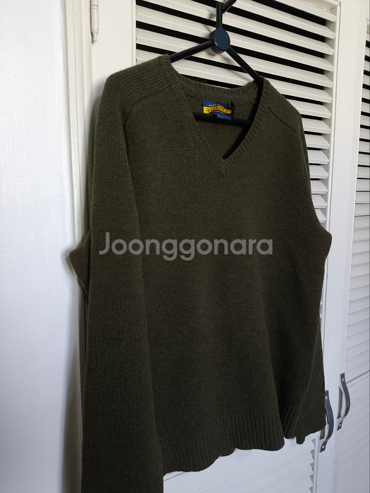 오버핏 랄프로렌 RUGBY 브이넥 울니트--1