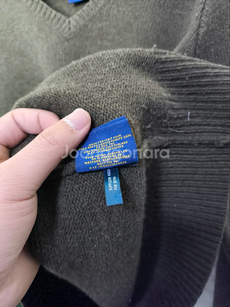 오버핏 랄프로렌 RUGBY 브이넥 울니트--7