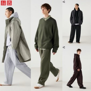 유니클로C 스웨트와이드팬츠 긴기장
