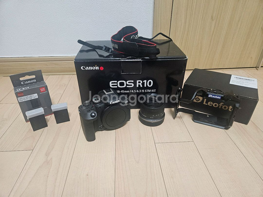 캐논 eos r10 + 번들렌즈+ 레오포토 케이지--0