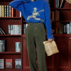 [수선된 S] STU 21FW 엠브로이더드 코듀로이 팬