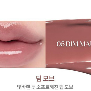 (새상품)롬앤 글래스팅 컬러 글로스 05 딤 모브 (정