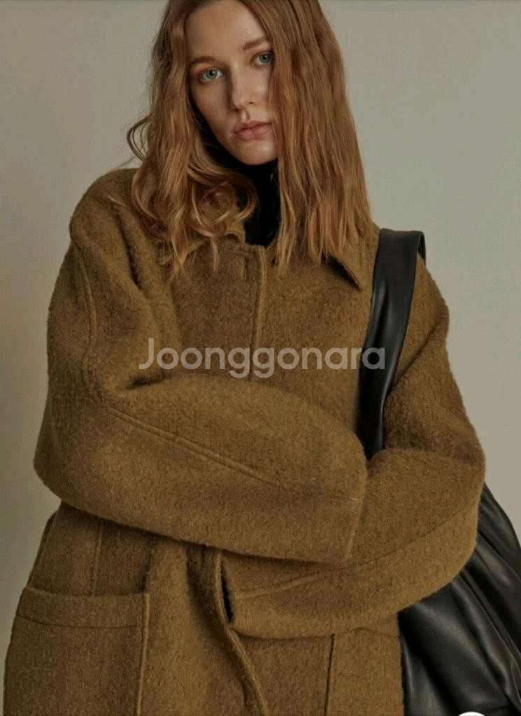 블러썸에이치컴퍼니 울 앙고라 코트 S 버터색상--1