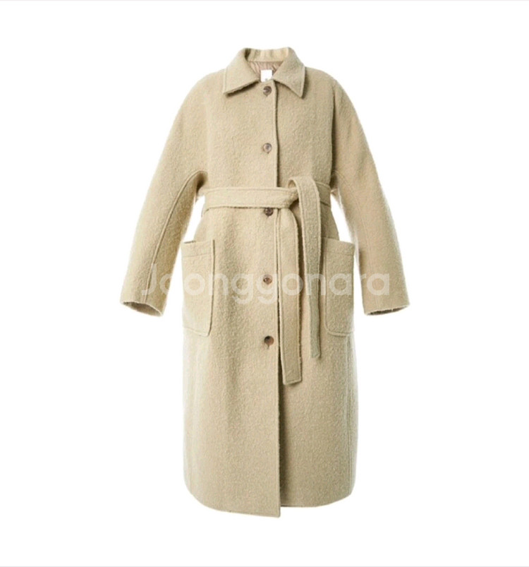 블러썸에이치컴퍼니 울 앙고라 코트 S 버터색상--4