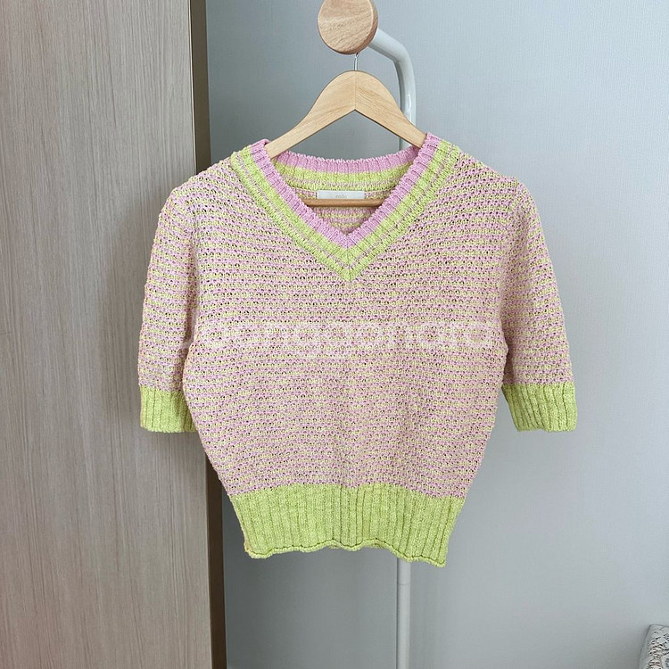 브이넥믹스반팔니트--0