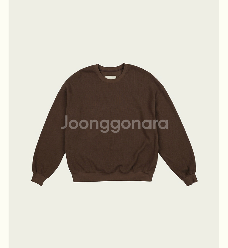 리본빛 ribbonbit 핀 와플 맨투맨--2