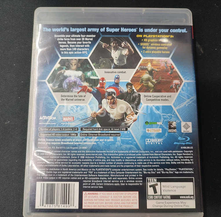 ps3 마블 얼티밋 얼라이언스 북미판 팝니다--1